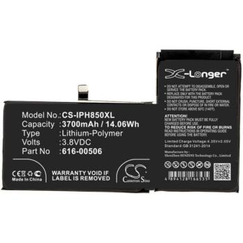 CAMERON SINO Li-Polymer akku (3.8V/3700mAh, Apple 616-00506 kompatibilis) FEKETE Apple iPhone XS Max 6.5 kép