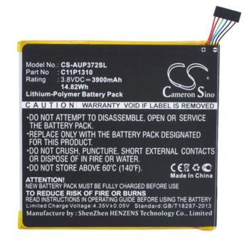 CAMERON SINO Li-Polymer akku (3,8V / 3900mAh, Asus C11P1310 kompatibilis) FEKETE Asus Fonepad 7 (ME372CL) kép