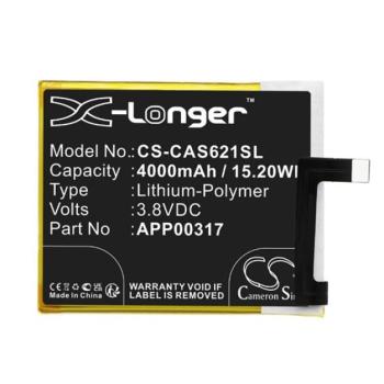 CAMERON SINO Li-Polymer akku (3,8V / 4000mAh, CATERPILLAR APP00317 kompatibilis) FEKETE kép