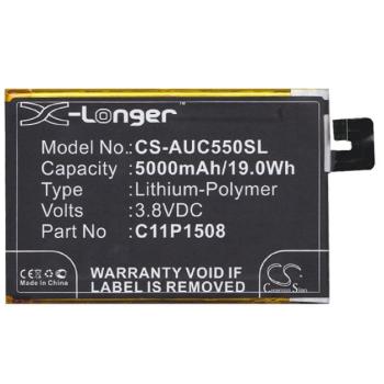 CAMERON SINO Li-Polymer akku (3,8V / 5000mAh, Asus C11P1508 kompatibilis) FEKETE Asus Zenfone Max (ZC550KL) kép