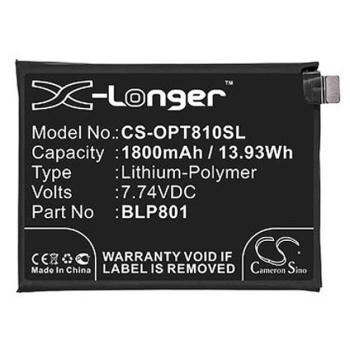 CAMERON SINO Li-Polymer akku (7,74V / 1800mAh, Oneplus BLP801 kompatibilis) FEKETE OnePlus 8T kép