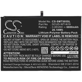 CAMERON SINO Li-Polymer akku (beépítése szakértelmet igényel, 3,85V / 6800 mAh, Samsung SCUD-WT-N19 kompatibilis) Samsung Galaxy Tab A7 10.4 (2020) WIFI SM-T500, Samsung Galaxy Tab A7 10.4 (2020) kép