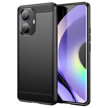 Carbon Case tok Realme 10 Pro Rugalmas szilikon carbon tok fekete kép