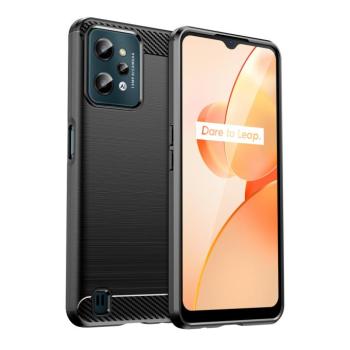 Carbon Case tok Realme C31 rugalmas szilikon Carbon tok fekete kép