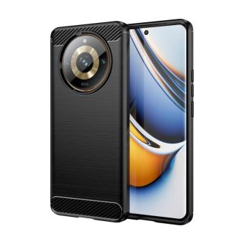 Carbon mintás Rugalmas tok Realme 11 Pro / 11 Pro+ Carbon Case - fekete kép