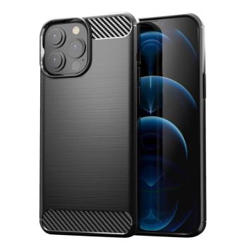 Carbon tok Flexible tok TPU tok iPhone 13 Pro max fekete kép
