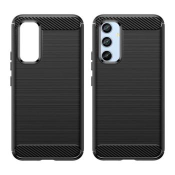 carbon tok Samsung Galaxy A54 5G Rugalmas szilikon carbon tok fekete kép
