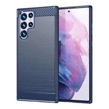 Carbon tok Samsung Galaxy S23 Ultra rugalmas szilikon Carbon tok kék kép