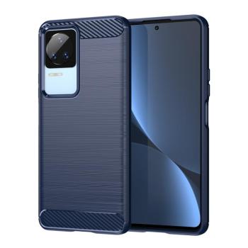 Carbon tok Xiaomi Poco F4 5G rugalmas szilikon Carbon tok kék kép