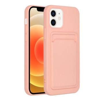 CARD kártyatartós tok iPhone 12 rózsaszín kép