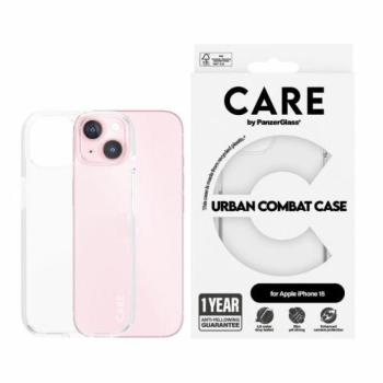 CARE by PanzerGlass Urban Combat tok iPhone 15 - átlátszó kép
