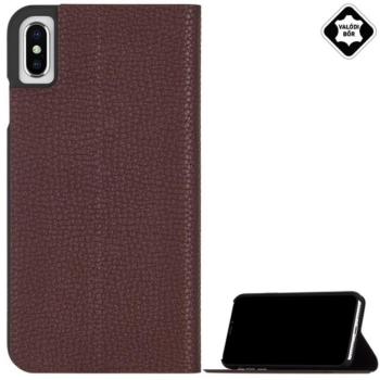 CASE-MATE BARELY THERE FOLIO tok álló, valódi bőr (FLIP, oldalra nyíló, bankkártya tartó, asztali tartó funkció) BARNA Apple iPhone XS Max 6.5 kép