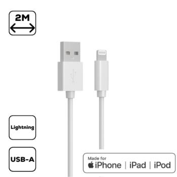 Cellect iPhone Lightning USB adat 2m, töltőkábel kép