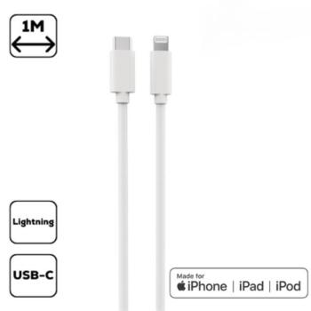 Cellect USB-C / Lightning töltő- és adatkábel, 1m, fehér kép