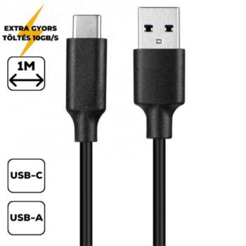 Cellect USB / USB-C töltő- és adatkábel, 1m, fekete kép