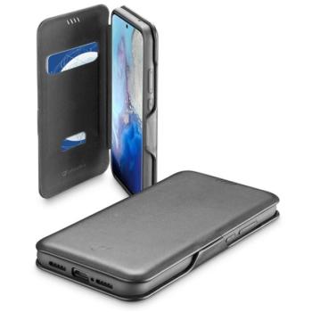 CELLULARLINE BOOK CLUTCH tok álló, bőr hatású (FLIP, oldalra nyíló, bankkártyatartó funkció) FEKETE Samsung Galaxy S20 (SM-G980F), Samsung Galaxy S20 5G (SM-G981U) kép