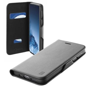 CELLULARLINE BOOK CLUTCH tok álló, bőr hatású (FLIP, oldalra nyíló, bankkártyatartó funkció) FEKETE Samsung Galaxy S21 Plus (SM-G996) 5G kép