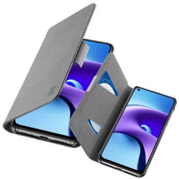 CELLULARLINE BOOK tok álló, bőr hatású (FLIP, oldalra nyíló, bankkártya tartó) FEKETE Xiaomi Redmi Note 9T 5G kép