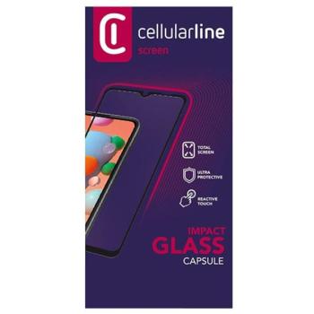 CELLULARLINE IMPACT GLASS CAPSULE képernyővédő üveg (2.5D, íves, karcálló, ultravékony, 0.2 mm, 9H) FEKETE Samsung Galaxy A30s (SM-A307F) kép
