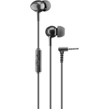 CELLULARLINE IN EAR fülhallgató SZTEREO (3.5mm jack, mikrofon, felvevő gomb, zajszűrő) FEKETE CAT S60, Evolveo Strongphone Q5, Blackberry DTEK50 , Vodafone Smart turbo 7 (VFD500), HTC Desire 825, kép