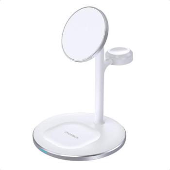 Choetech 2 in 1 wireless töltő és állvány, 10W, fehér kép