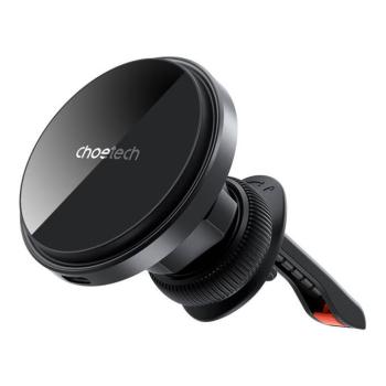 Choetech T204-F mágneses autós tartó és töltő 15W - fekete kép