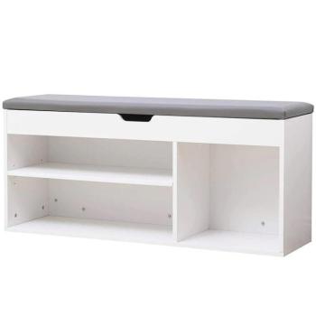 Cipőtároló pad párnázott üléssel kép