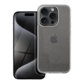 Clear 2mm Apple iPhone 15 Pro csillámos tok, átlátszó kép