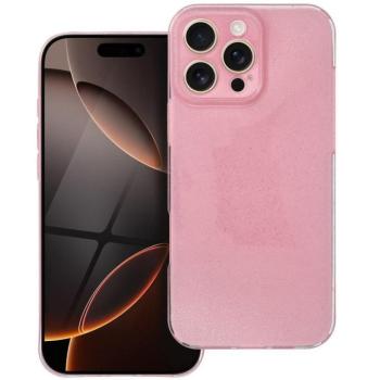 Clear 2mm Apple iPhone 17e / iPhone 16e csillámos szilikon tok, rózsaszín kép