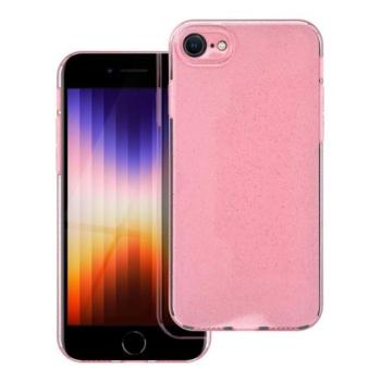 Clear 2mm Apple iPhone 7 / 8 / SE 2020/ SE 2022 csillámos tok, rózsaszín kép