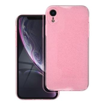 Clear 2mm Apple iPhone XR csillámos tok, rózsaszín kép