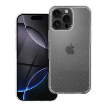 Clear 2mm iPhone 16 Pro Max csillámos szilikon tok, átlátszó kép