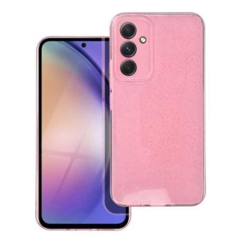 Clear 2mm Samsung Galaxy A54 5G csillámos tok, rózsaszín kép