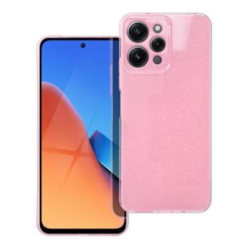 Clear 2mm Xiaomi Redmi 12 4G csillámos tok, rózsaszín kép