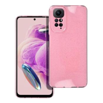 Clear 2mm Xiaomi Redmi Note 12S csillámos tok, rózsaszín kép
