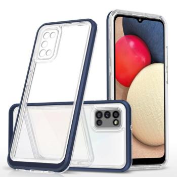 Clear 3az1ben tok Samsung Galaxy A03S (166) gél telefontok kék kép
