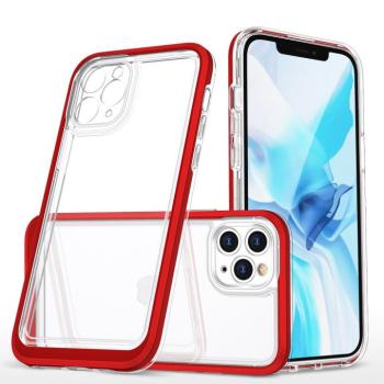 Clear 3in1 tok iPhone 11 Pro Max telefontok gél piros kép