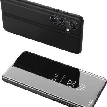 Clear View Case Samsung Galaxy A24 4G flipes tok fekete kép