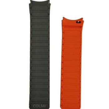 Colmi okosóra szíj, szilikon, mágneses, szürke-narancssárga, 20mm, Magnetic Silicone Strap kép