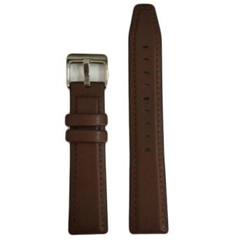 Colmi okosóra szíj, szilikon / műbőr, barna, 20mm, Leather Strap kép