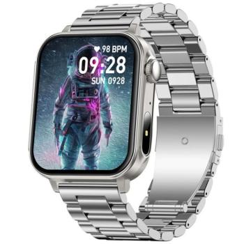 Colmi P80 okosóra pulzusméréssel, véroxigén / alvásméréssel, IP67, acél ezüst kép