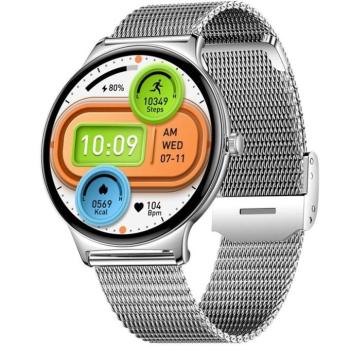 Colmi V89 okosóra AMOLED kijelzővel, pulzusméréssel, véroxigénméréssel, acél ezüst kép