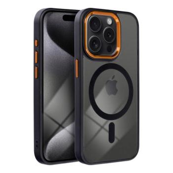 COLOR EDGE MAG COVER MagSafe-kompatibilis tok iPhone 15 - fekete-arany átlátszó kép