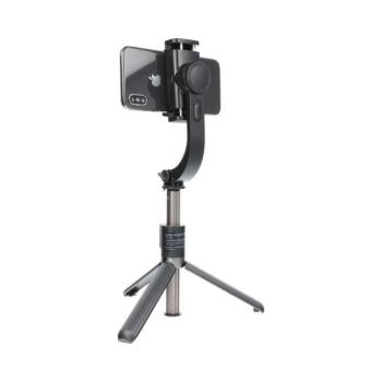 Combo szelfi selfie bot állvány és távvezérlő bluetooth gimbal STABILIZER fekete SSTR-L08 kép