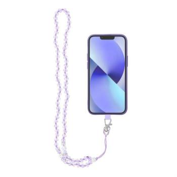 Crystal Diamond Pendant a telefon / hosszúság 37 cm / nyak - lila kép