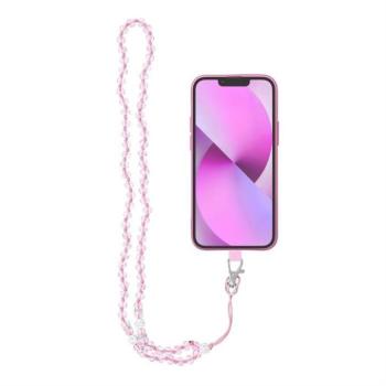 Crystal Diamond Pendant a telefon / hosszúság 37 cm / nyak - lite rózsaszín kép