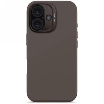 Decoded AntiMicrobial Silicone Backcover MagSafe-kompatibilis tok iPhone 16 - sötétbarna kép