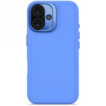 Decoded AntiMicrobial Silicone Stacks Backcover MagSafe-kompatibilis tok iPhone 16 - kék kép
