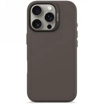 Decoded AntiMicrobial Silicone Stacks Backcover MagSafe-kompatibilis tok iPhone 16 Pro - sötétbarna kép