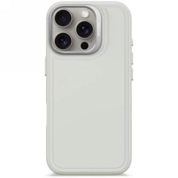 Decoded AntiMicrobial Silicone Stacks Backcover MagSafe-kompatibilis tok iPhone 16 Pro - szürke kép